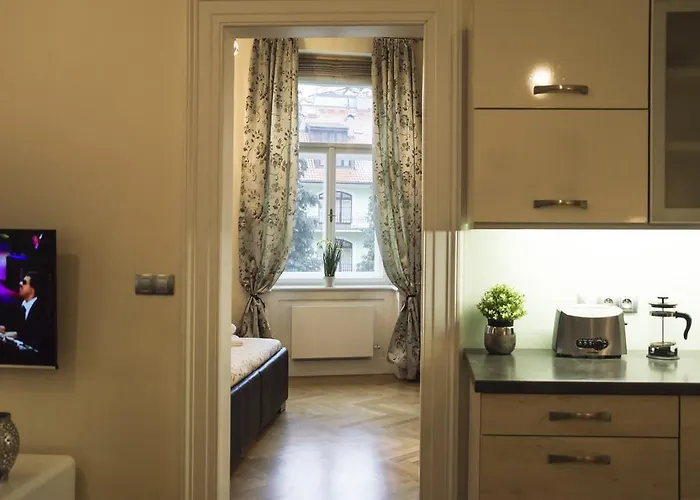 Modern Vsehrdova Apartamento *
